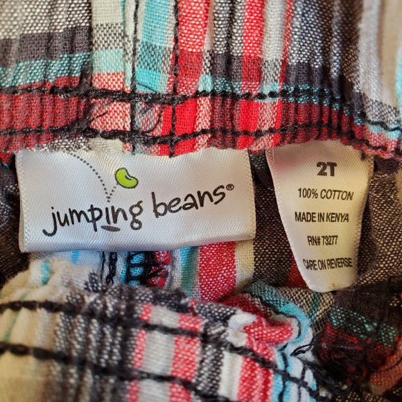 Jumping Beans Red & Brown Plaid Shorts Size 2T - Picture 3 of 5